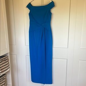 Lauren Ralph Lauren Off-Shoulder Blue Dress